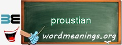 WordMeaning blackboard for proustian